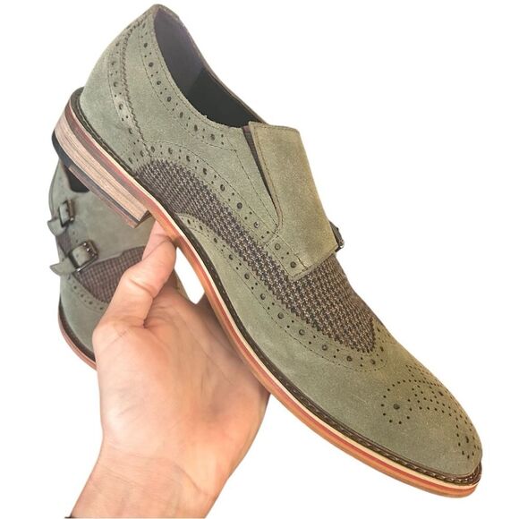 Vintage Foundry The Muphy Shoe in Olive suede men’s size 10 - Picture 7 of 11